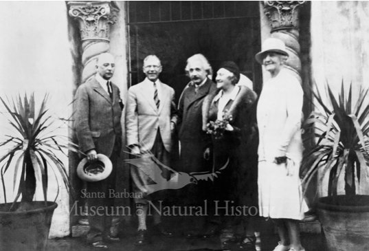 Hoffman with Albert Einstein at the Santa Barbara Museum of Natural History